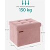 SONGMICS daiktų dėžė su dangčiu, apkrova iki 130 kg, pastelinė rožinė