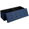Songmics Saugojimo pufas su suoliuku 110x38x38 cm Indigo MDF