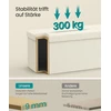 Songmics Pufas, 38x76x38 cm, kreminis