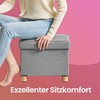SONGMICS sulankstoma suolelė 32 x 40 x 33,5 cm su daiktų laikymo vieta, tamsiai pilkos spalvos