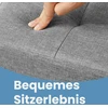 Songmics Pufas su daiktadėže , 76x38 cm, 89 litrų, pilka