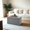 Songmics Pufas su daiktadėže , 76x38 cm, 89 litrų, pilka