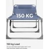 Songmics Saulės gultas 193x53x29 cm Mėlynas plienas