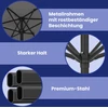 Songmics Stačiakampio formos balkono skėtis 200 x 150 cm, UPF 50+ apsauga nuo saulės