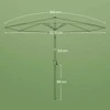 Songmics Skėtis 340 cm, UPF 50+, paplūdimio skėtis