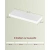 Songmics Sieninė lentyna plaukiojanti lentyna 20 x 60 x 3,8 cm sniego balta
