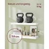 Songmics Sieninė lentyna plaukiojanti lentyna 20 x 60 x 3,8 cm sniego balta