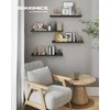 Songmics Sieninės lentynos 3 vnt. 10x40x2,5 cm juodos metalo