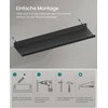 Songmics Sieninės lentynos 3 vnt. 10x40x2,5 cm juodos metalo
