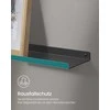 Songmics Sieninės lentynos 3 vnt. 10x40x2,5 cm juodos metalo