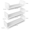 Songmics Sieninių lentynų komplektas, 40x10x9 cm, balta