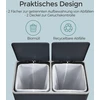 Songmics Atliekų dėžė 60 litrų (2 x 30 L) Pilka