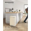 Songmics Virtuvės atliekų dėžė 50 litrų smėlio smėlio spalvos