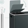 Songmics Šiukšlių dėžė 59x36.5x62.4 cm Pilka Metalas Plastikas