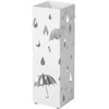Songmics Skėčių stovas 15,5x15,5x49 cm Baltas metalas
