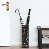 Songmics Skėčių stovas 15,5x15,5x49 cm Juodas metalas