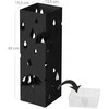 Songmics Skėčių stovė 15.5x15.5x49 cm Juodas metalas