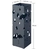 Songmics Skėčių stovėklas 15,5x15,5x49 cm Pilka Plienas