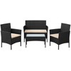 Lauko baldų komplektas Songmics Sodo baldų komplektas, 58x49x85 cm, juoda