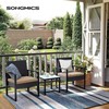 Lauko baldų komplektas Songmics Sodo baldų komplektas, 59x57.5x76 cm, juoda, smėlio