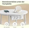 Songmics Apvalus staliukas su audinio krepšiu