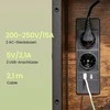 Songmics Naktinis staliukas su lizdais ir USB jungtimis 60x31,5x60 cm