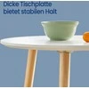 Apvalių staliukų komplektas SONGMICS, 45 cm ir 35 cm, balta-natūrali spalva