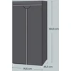 Songmics Audinio spinta su drabužių kabykla 75 x 45 x 160 cm