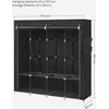 Songmics Spinta, 170x45x167 cm, Juoda