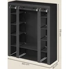 Songmics Sulankstoma spinta 150x175x45 cm su juodu uždangalu