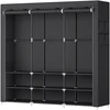 Songmics Spinta 45x127x176 cm Juoda Audinys