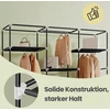 Songmics Spinta Audinys 45x127x180 cm Juoda