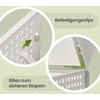Songmics Sulankstomas spintos organizatorius, sukraunamas drabužinės organizatorius, ištraukiamas krepšelis, 6 vnt. rinkinys