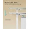 Songmics Stalas su reguliuojamu aukščiu, 140x60x72-120 cm, baltas