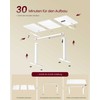 Songmics Stalinė darbo vieta 120x60x72-120 cm Balta Plienas