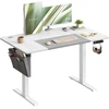 Songmics Stalinė darbo vieta 120x60x72-120 cm Balta-Pilka plienas