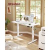 Songmics Stalinė darbo vieta 120x60x72-120 cm Balta Plienas