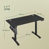 Songmics Stalinė darbo vieta 160x70x120 cm Juodas plienas