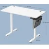 Songmics Stalinio stalo aukštis reguliuojamas 120x60x120 cm, baltas plienas