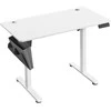 Songmics Stalinio stalo aukštis reguliuojamas 120x60x120 cm, baltas plienas