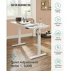 Songmics Stalinis stalas, 107,5-175x60x71-117 cm, baltas