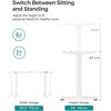 Songmics Stalinis stalas, 107,5-175x60x71-117 cm, baltas