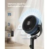 Songmics Stalinis ventiliatorius 111.7x35.4x23.8 cm juodas plastikas plienas