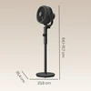 Songmics Stalinis ventiliatorius 23,8x35,4x111,7 cm Juodas Reguliuojamas