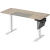 Songmics Stovintis rašomasis stalas 140x60x72-120 cm šviesiai rudas