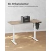 Songmics Stovintis rašomasis stalas 140x60x72-120 cm šviesiai rudas