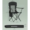 Songmics Stovyklavimo kėdė 97x86,5x51,5 cm Juodas geležis Audinys
