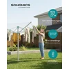 Songmics Skalbinių džiovyklė sidabrinė–žalia