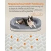 Songmics Šuns lova 91x68x18 cm Pilka Ortopedinė putų medžiaga