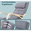 Songmics Supamasis krėslas su atramomis kojoms pilkos spalvos
